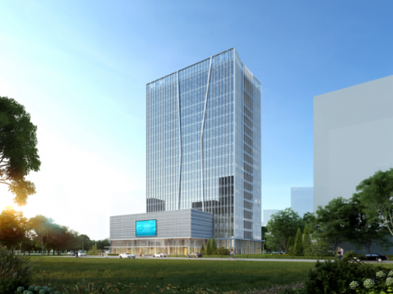 腾博会官网大厦，主体结顶！